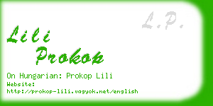 lili prokop business card